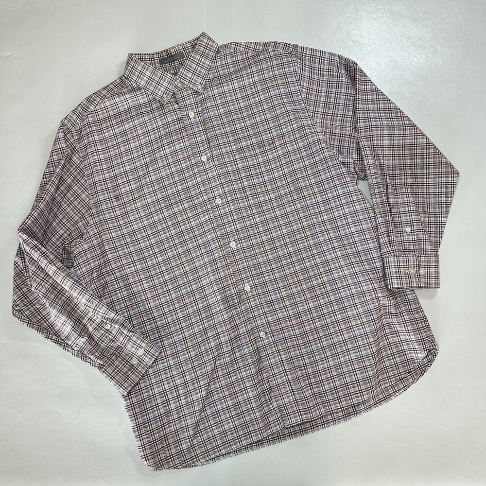 Daniel Cremieux XL Men's Button Down Shirt Plaid Long Sleeve Cotton – READ
